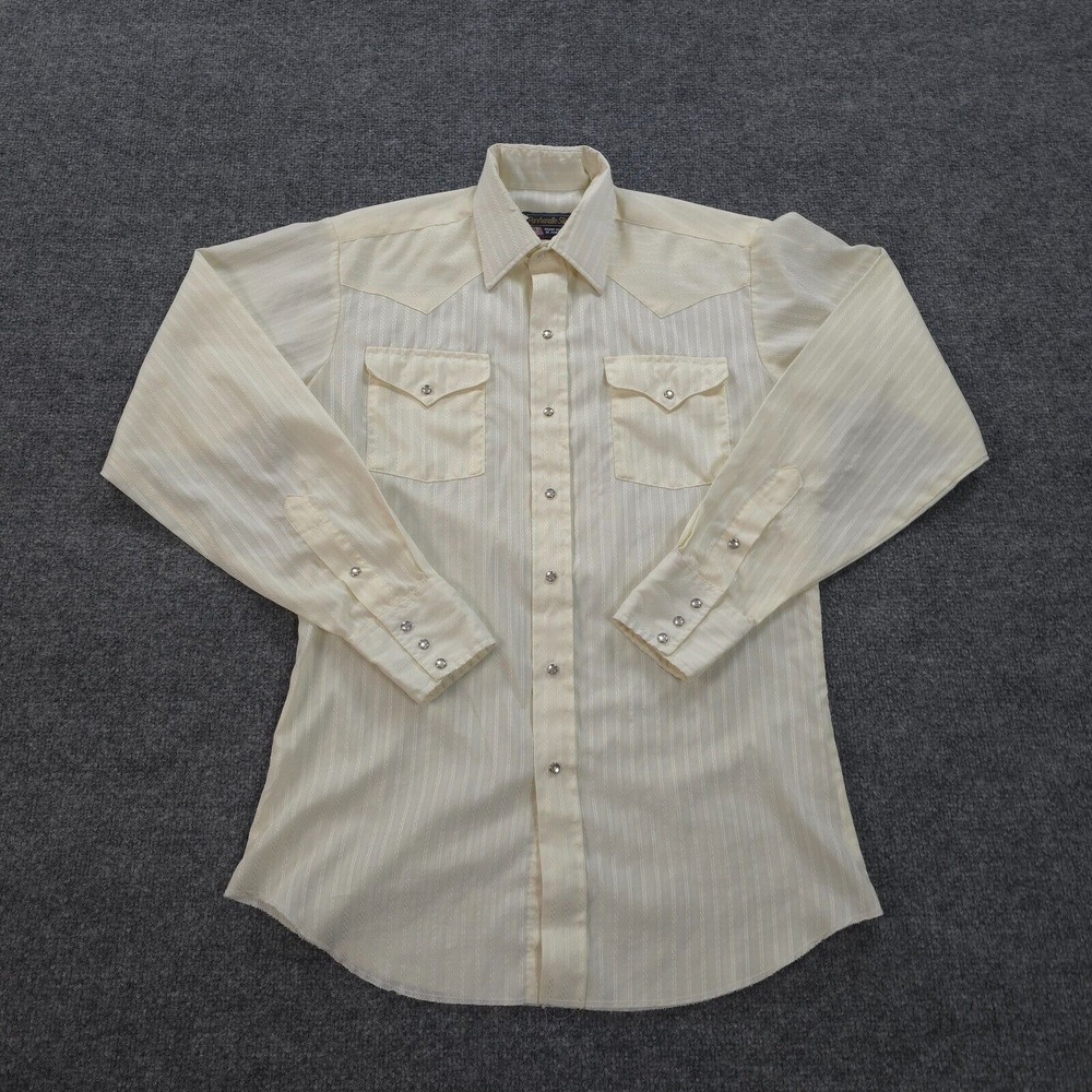Panhandle Slim Cream Casual Button Down Shirt